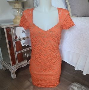 Orange bebe dress